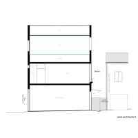 Balcon plan de coupe existant