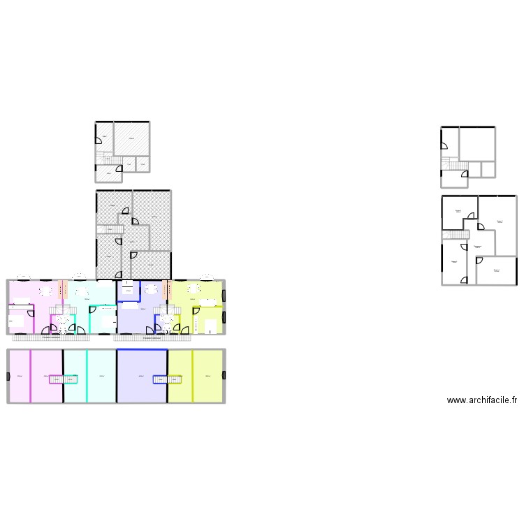 Bureau existants Grade. Plan de 48 pièces et 744 m2