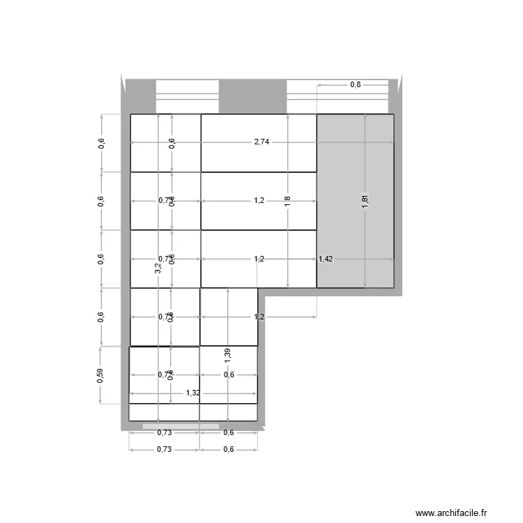 PLAN SDB option 5. Plan de 1 Pièce et 7 m² PLAN SDB option 5. Plan de 1 Pièce et 7 m²