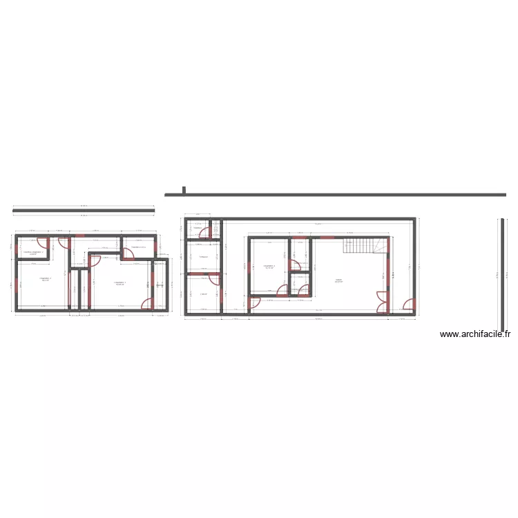 mini cit&eacute;. Plan de 17  et 182 m²