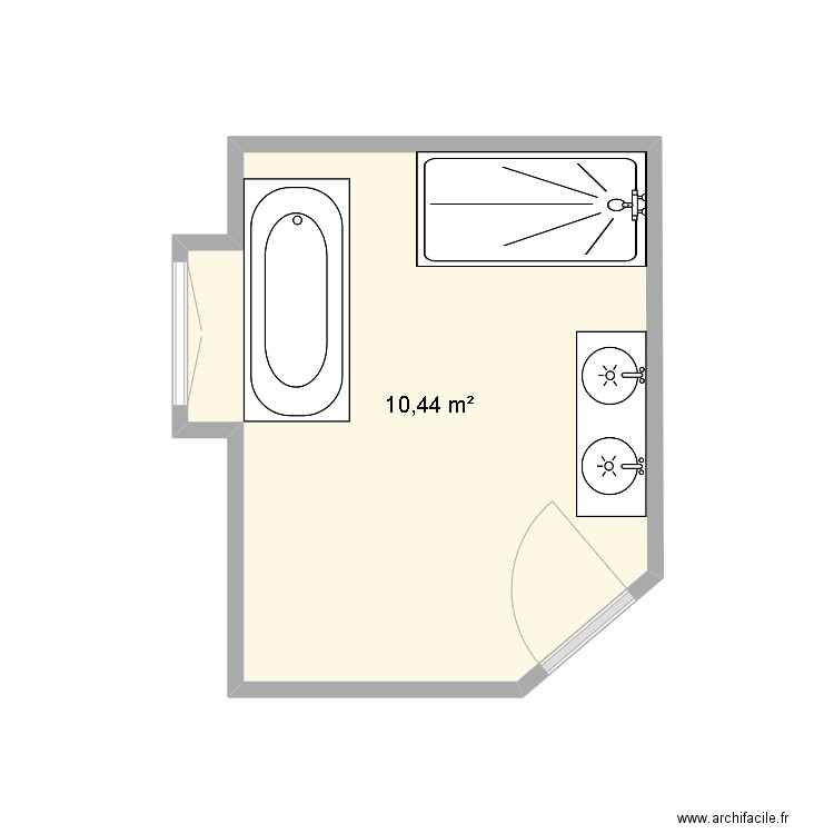 jegou 1. Plan de 1 pièce et 10 m2