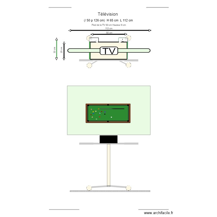 I-1 Télévision 1. Plan de 0 pièce et 0 m2