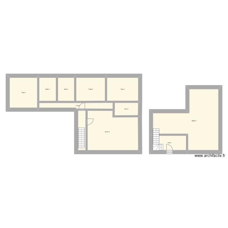 idee2. Plan de 10 pièces et 154 m2