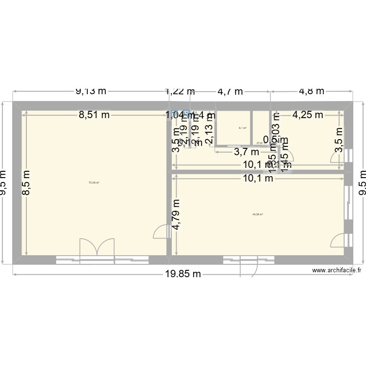 NOUVELLE MAISON / ATELIER. Plan de 4 pièces et 155 m2