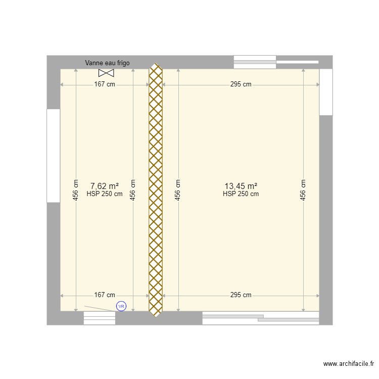 ROUET- CUISINE 2. Plan de 2 pièces et 21 m2