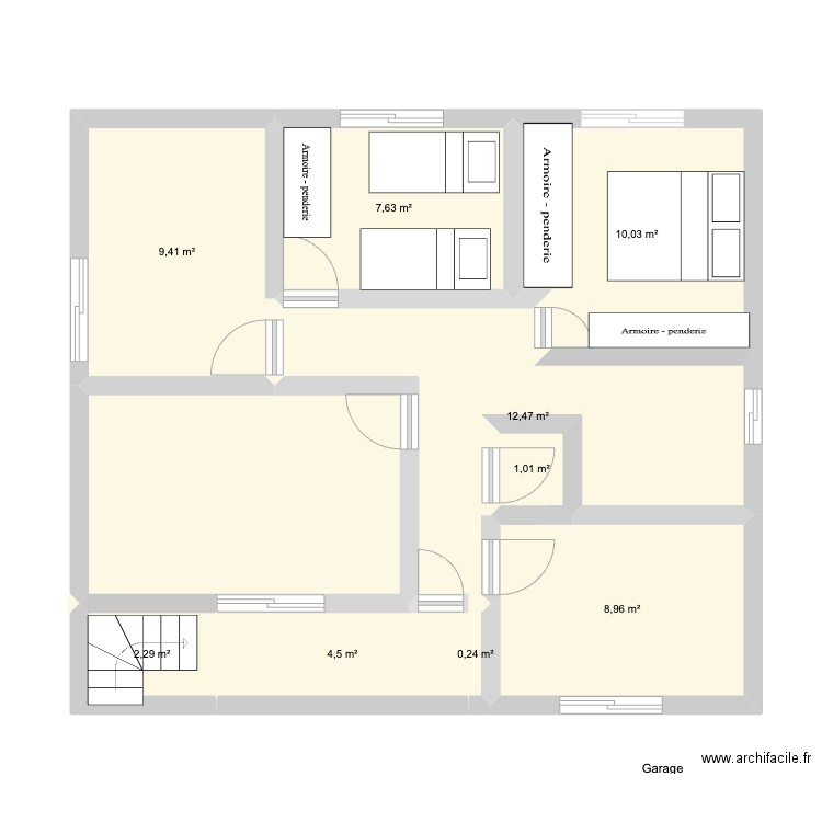 abegondo base1. Plan de 10 pièces et 70 m2