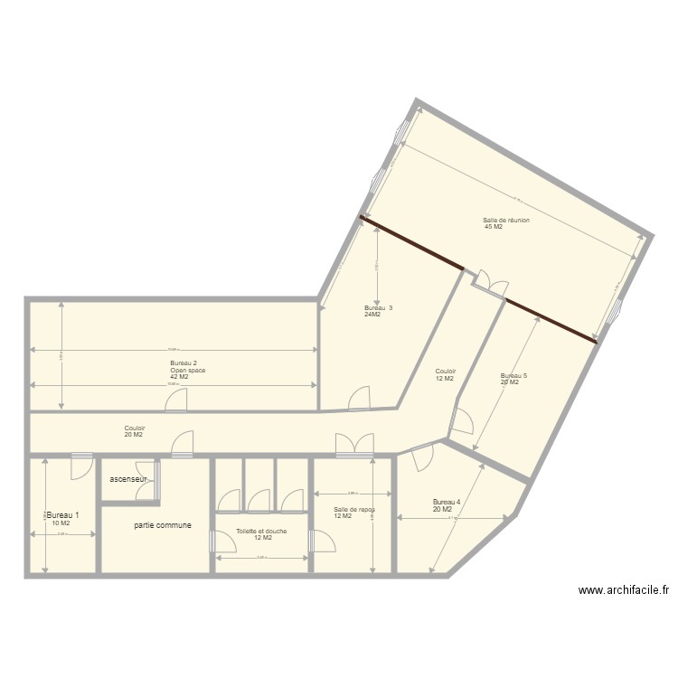 bureau Bld Sadi Carnot jeremy. Plan de 0 pièce et 0 m2