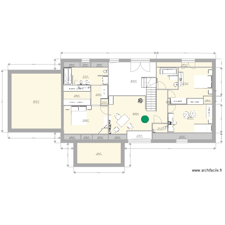 Plan maison Etage. Plan de 0 pièce et 0 m2