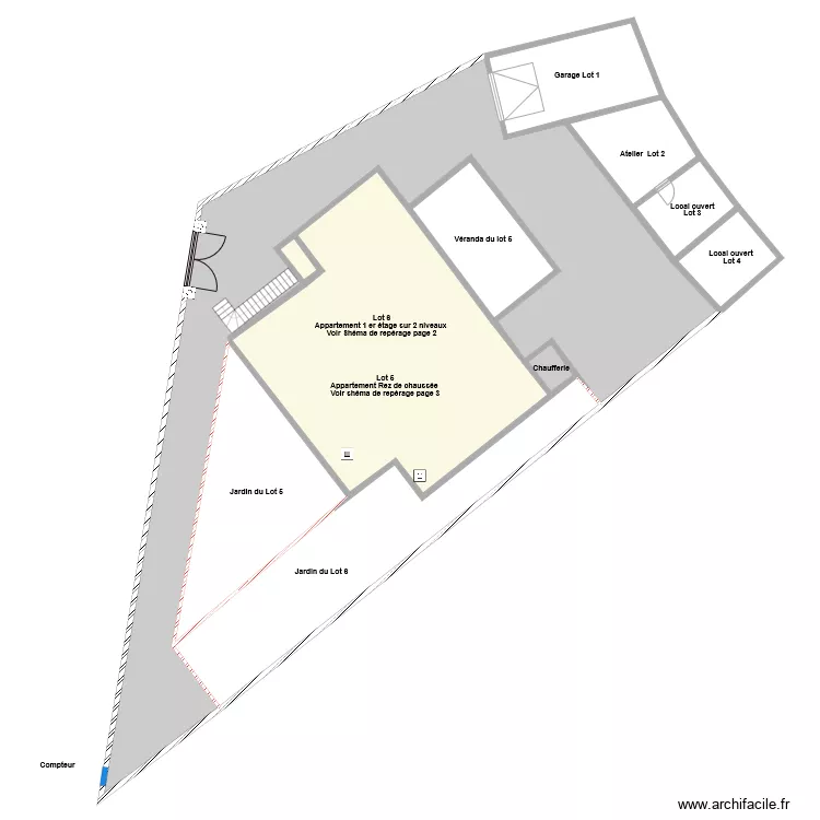 GHIGO MASSE parties communes. Plan de 
