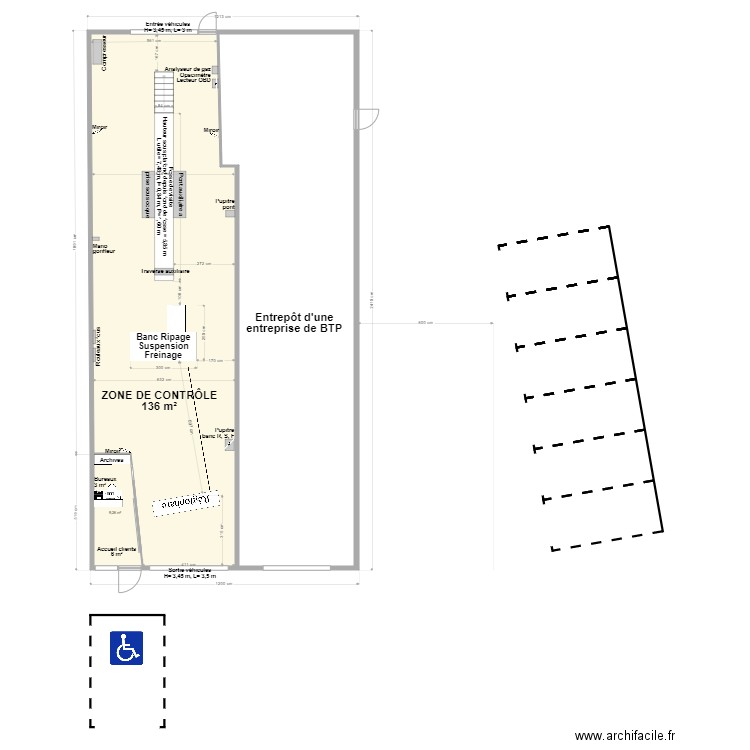 CCT VL CONTROLE TECHNIQUE PRAUD JEROME ST JUST LUZAC. Plan de 3 pièces et 272 m2