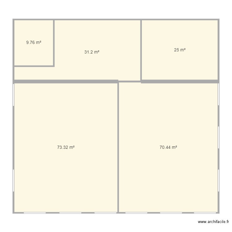 Plan Vestiaire EPS evolution 2. Plan de 5 pièces et 210 m2