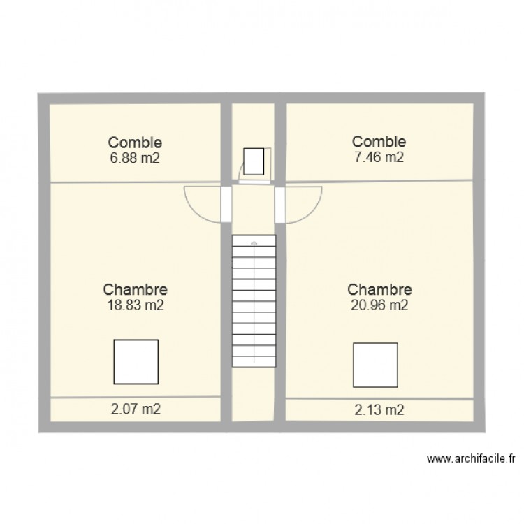 COMBLE. Plan de 0 pièce et 0 m2