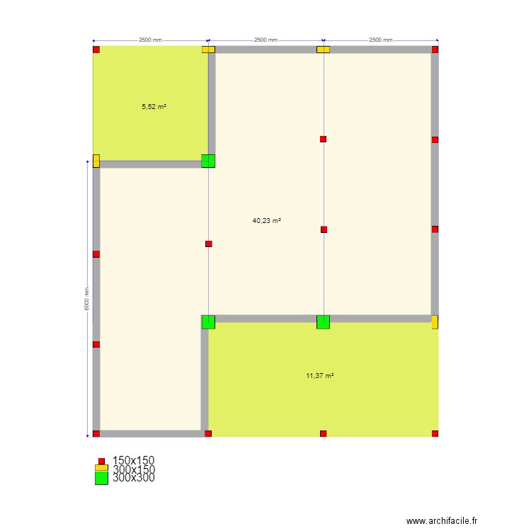 45 6 2 svai 2. Plan de 3 pièces et 57 m2