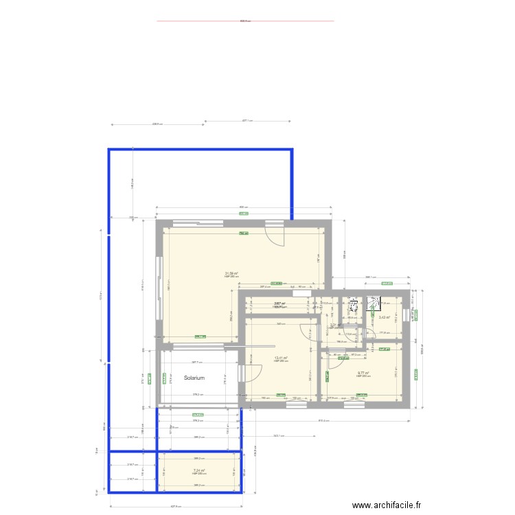 terrasse2. Plan de 8 pièces et 73 m2