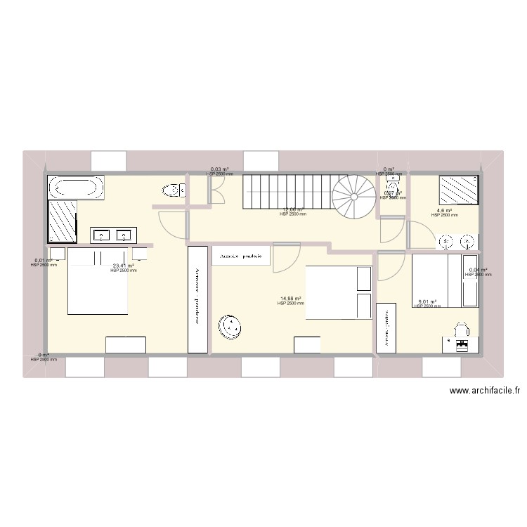 1er étage Version Meo. Plan de 0 pièce et 0 m2