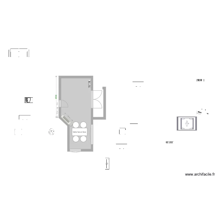 SALON BUREAU SAM TERRASSE. Plan de 