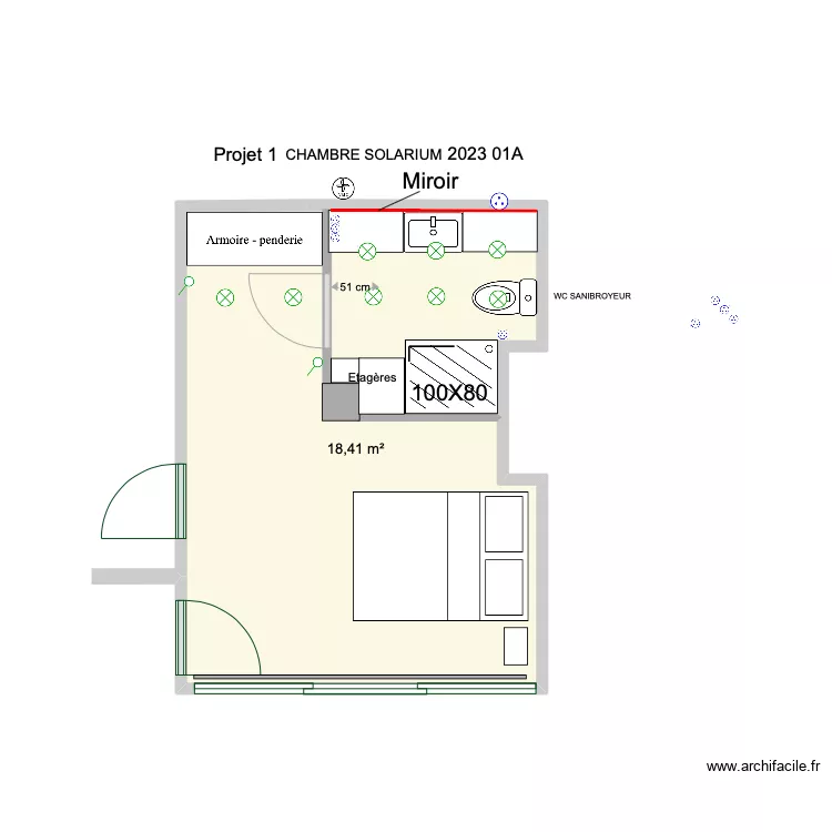 Projet Chambre Plan 2023 01. Plan de 