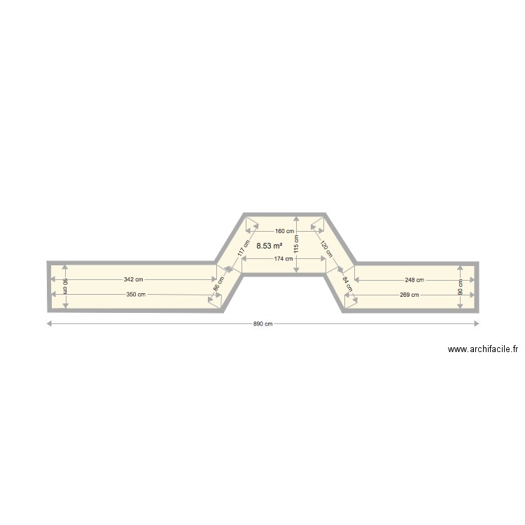 247 V plan balcon. Plan de 0 pièce et 0 m2