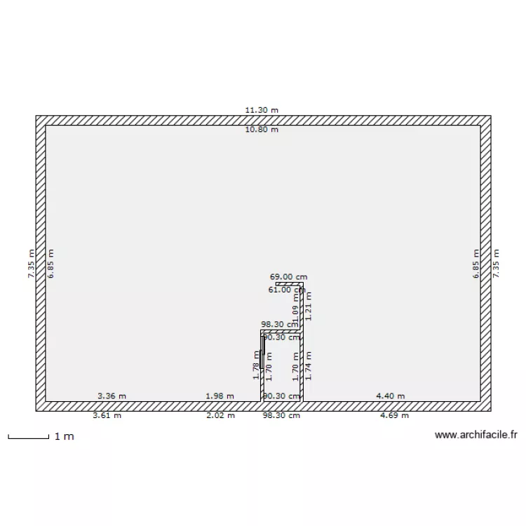 Maison etage. Plan de 