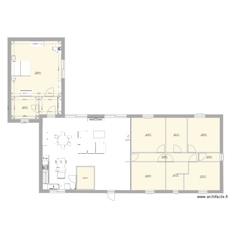 extension3. Plan de 0 pièce et 0 m2