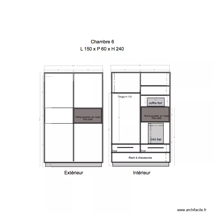 Placard Chambre 6. Plan de 