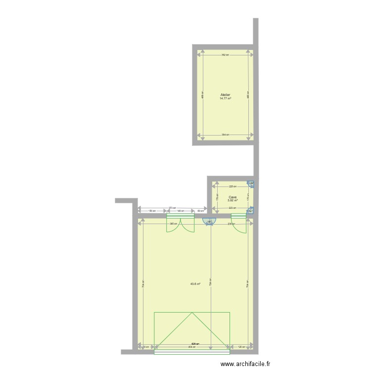 Garage et atelier actuel. Plan de 0 pièce et 0 m2