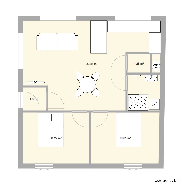 Maison 2chambres. Plan de 0 pièce et 0 m2