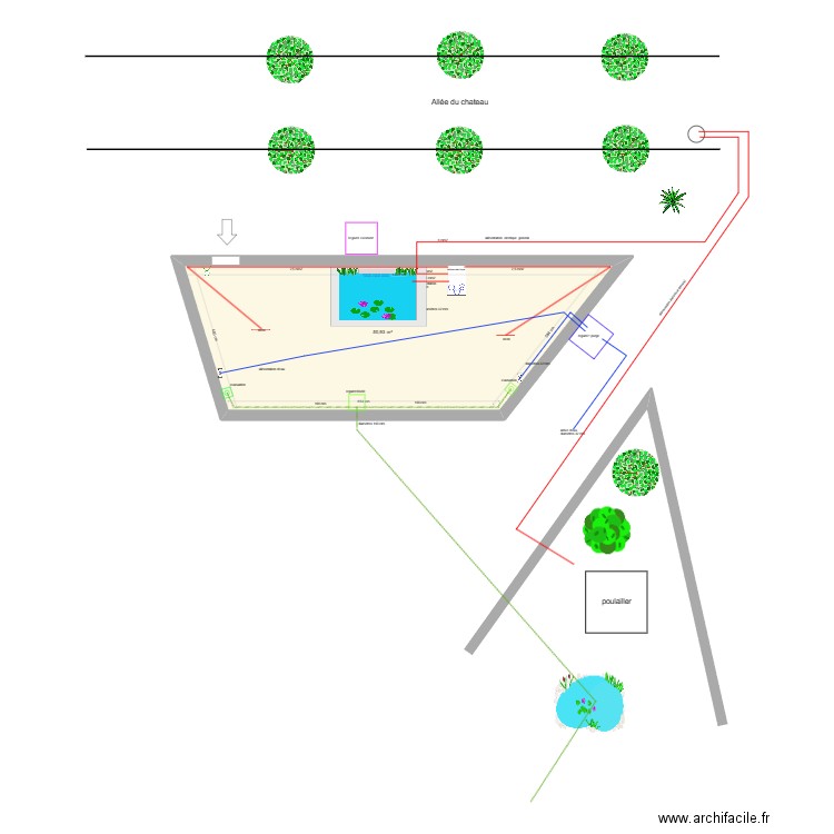 voliere villie morgon . Plan de 0 pièce et 0 m2