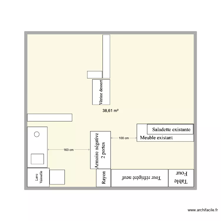 Restaurant Jean Paul V1. Plan de 