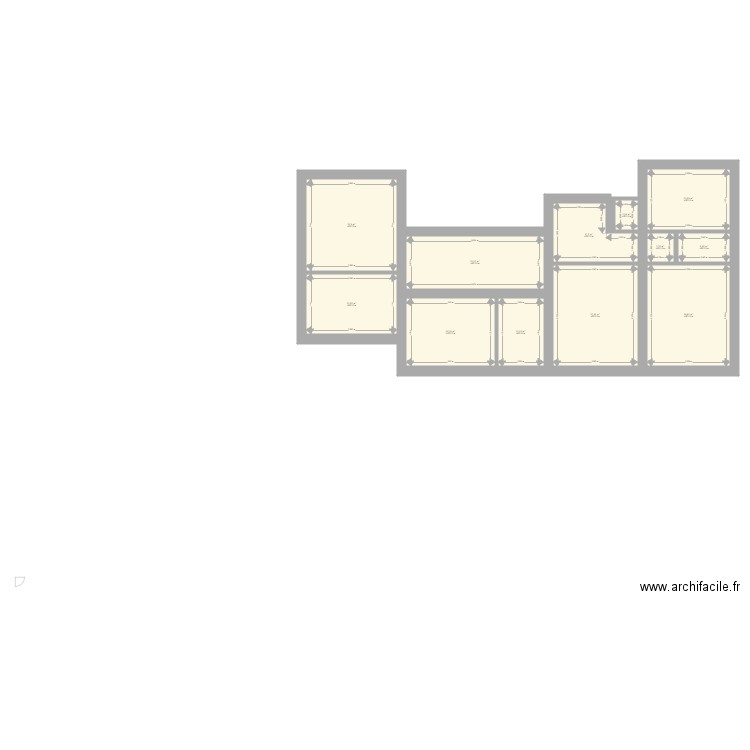 PFE ilyass. Plan de 12 pièces et 258 m2