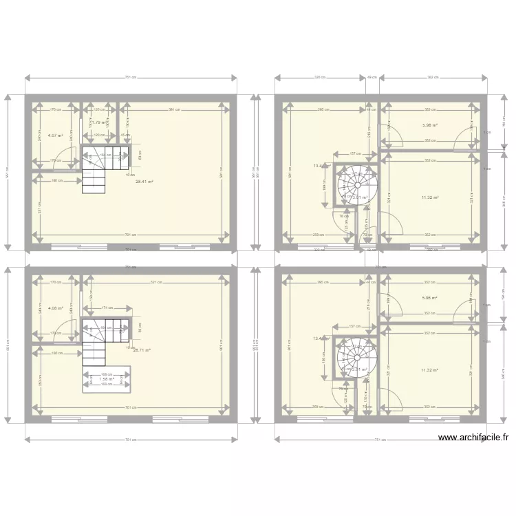 Ivry Chateaudun Fond de Cour avant après. Plan de Ivry Chateaudun Fond de Cour avant après. Plan de