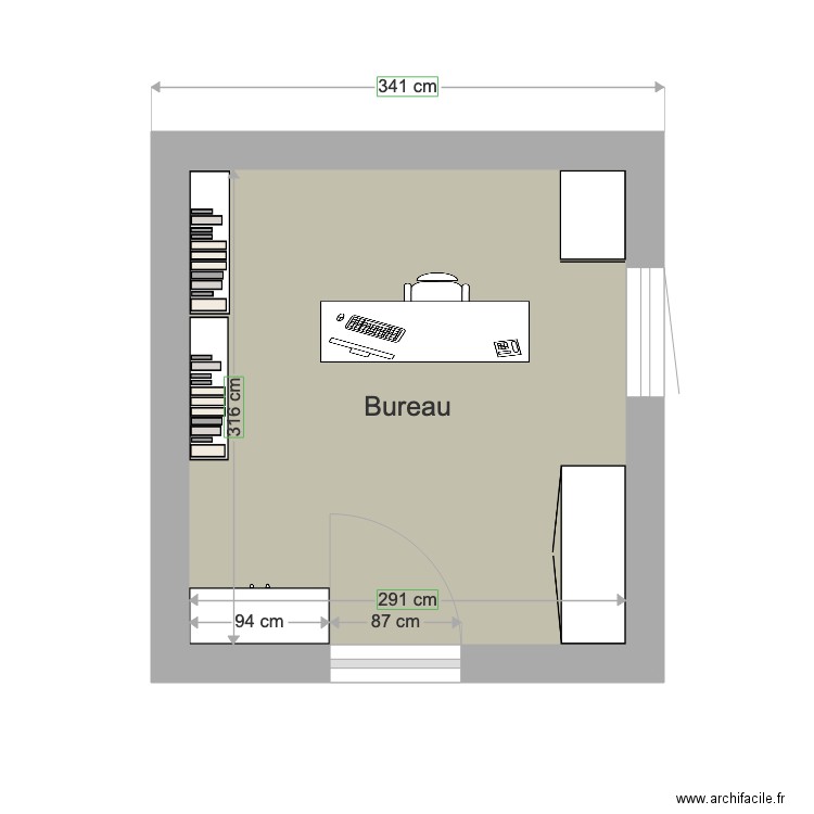 Bureau 1. Plan de 0 pièce et 0 m2