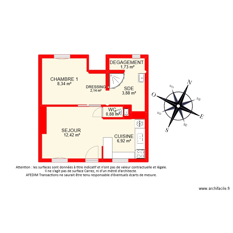 BI9047 PASCAL. Plan de 9 pièces et 37 m2