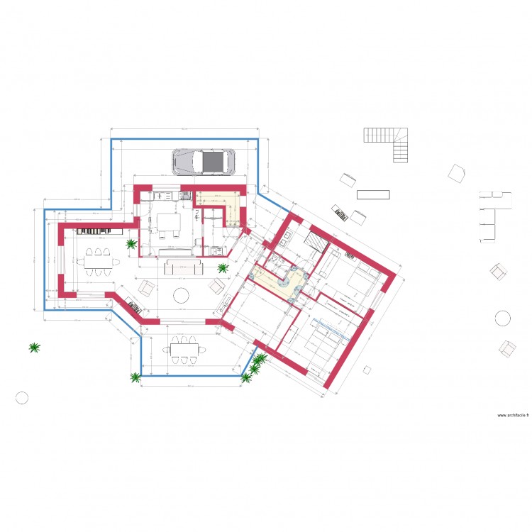Villa réalisation projet  cuisine 3. Plan de 0 pièce et 0 m2