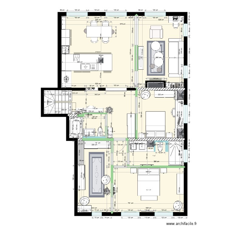 Plan projet aménagement V7. Plan de 0 pièce et 0 m2