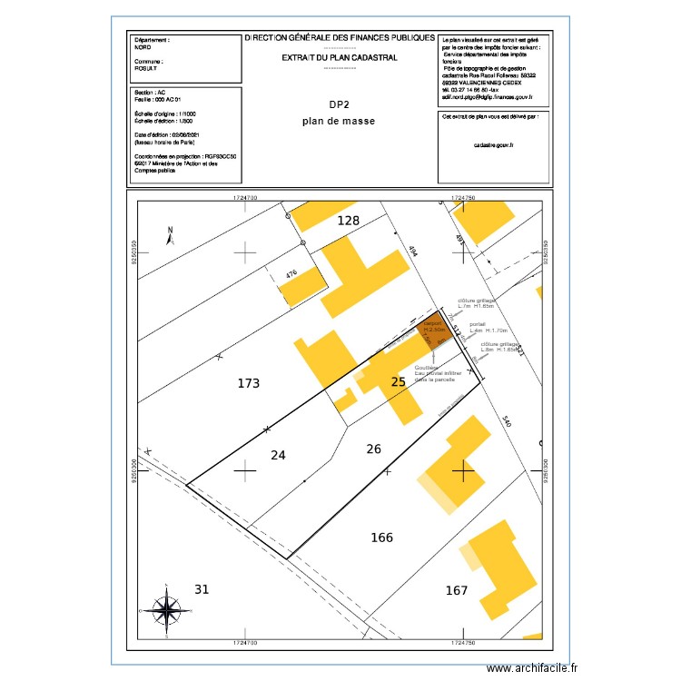 DP2 plan de masse. Plan de 0 pièce et 0 m2