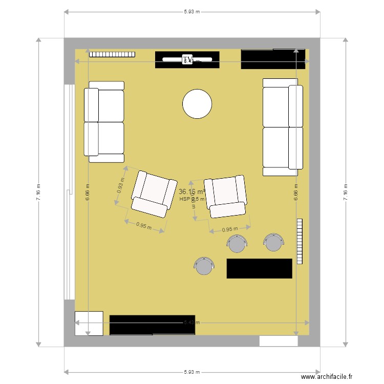 PIECE. Plan de 0 pièce et 0 m2