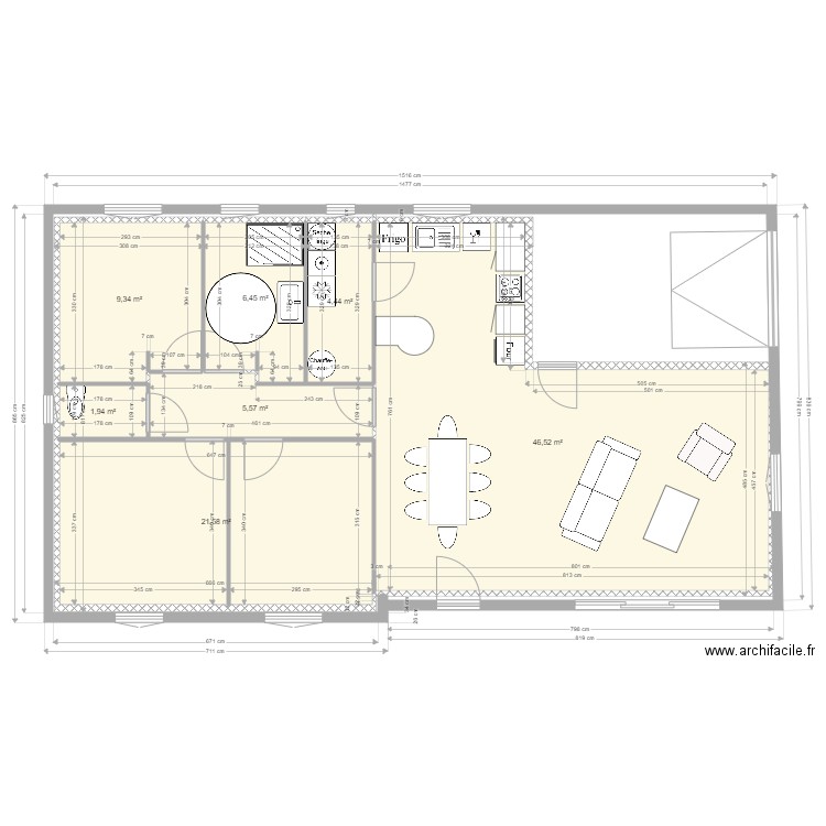 ARTISANALE. Plan de 7 pièces et 96 m2