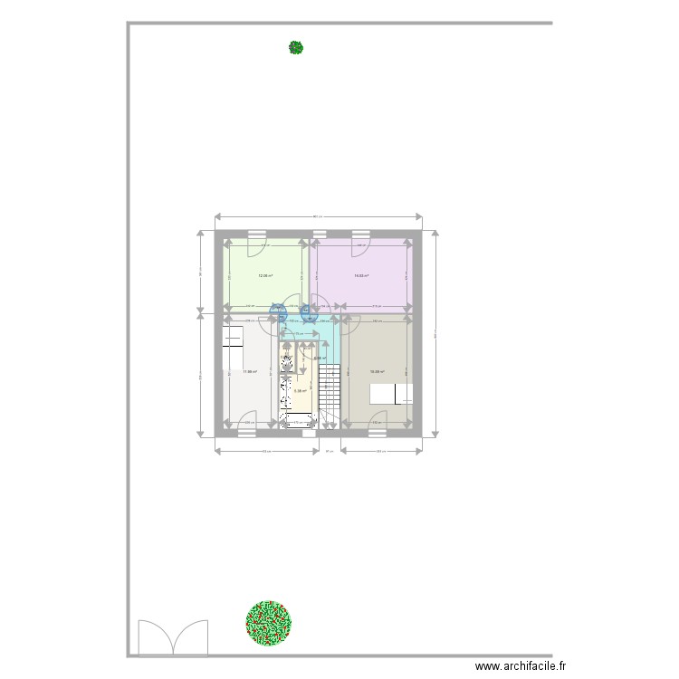 plan de maison 9x9