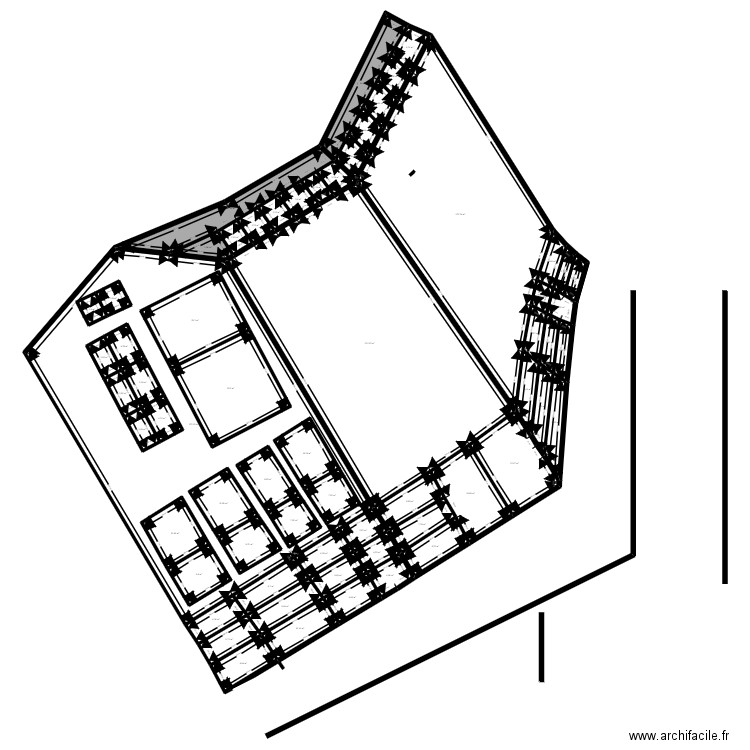 façade2 Fontenay. Plan de 63 pièces et 1218 m2