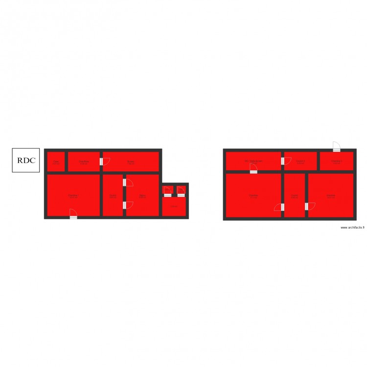 Raphaël. Plan de 15 pièces et 104 m2