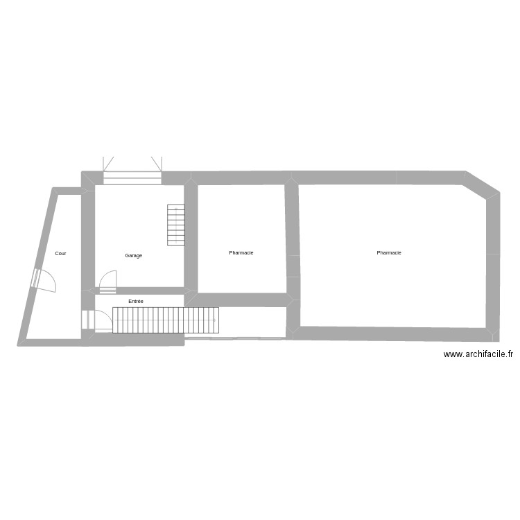 Saint Priest rez de chaussée. Plan de 3 pièces et 102 m2