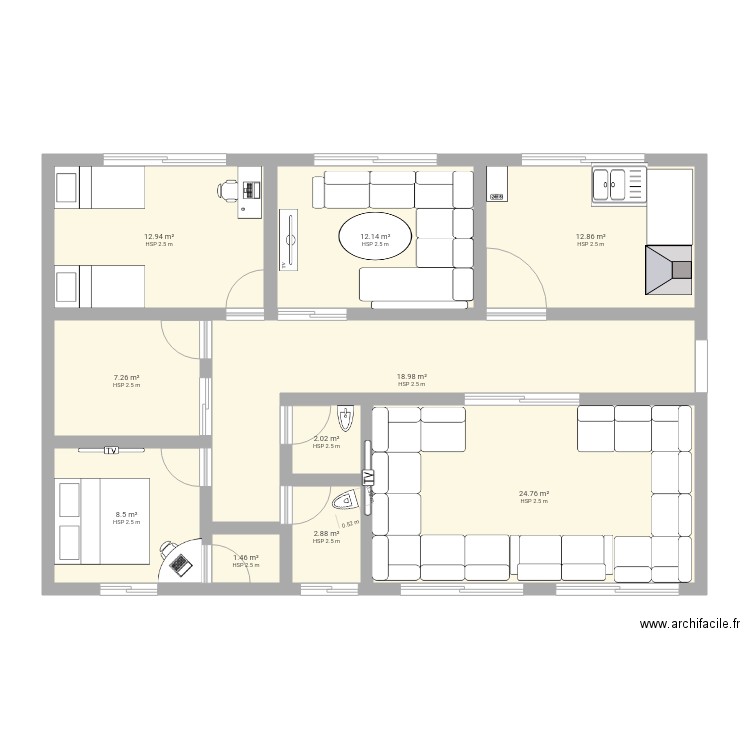 Maison tahla . Plan de 0 pièce et 0 m2