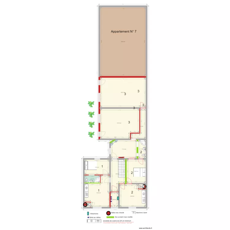 BASE LA SALLE projections 1 7 appartements. Plan de 