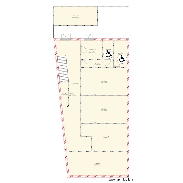 TOULOUSE AMIDONNIERS. Plan de 18 pièces et 435 m2