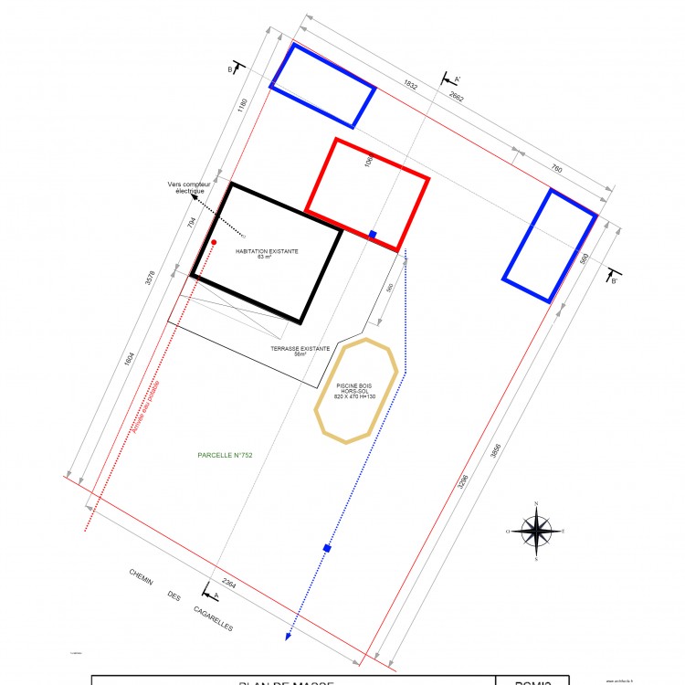 Emplacement garage. Plan de 0 pièce et 0 m2