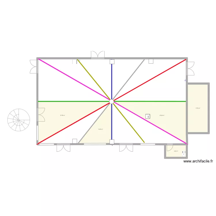 plan guirlandes &eacute;lectriques plafond. Plan de 