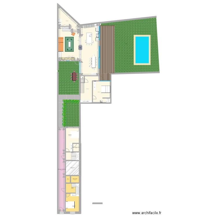 Plan TOTAL trois ponts (28/07). Plan de 36 pièces et 488 m2