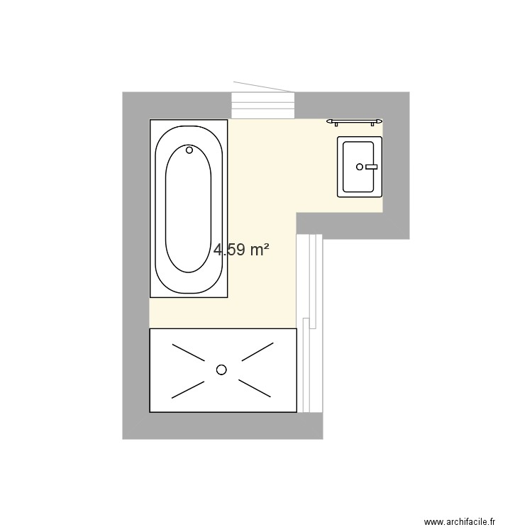 salle de bain ind B. Plan de 0 pièce et 0 m2