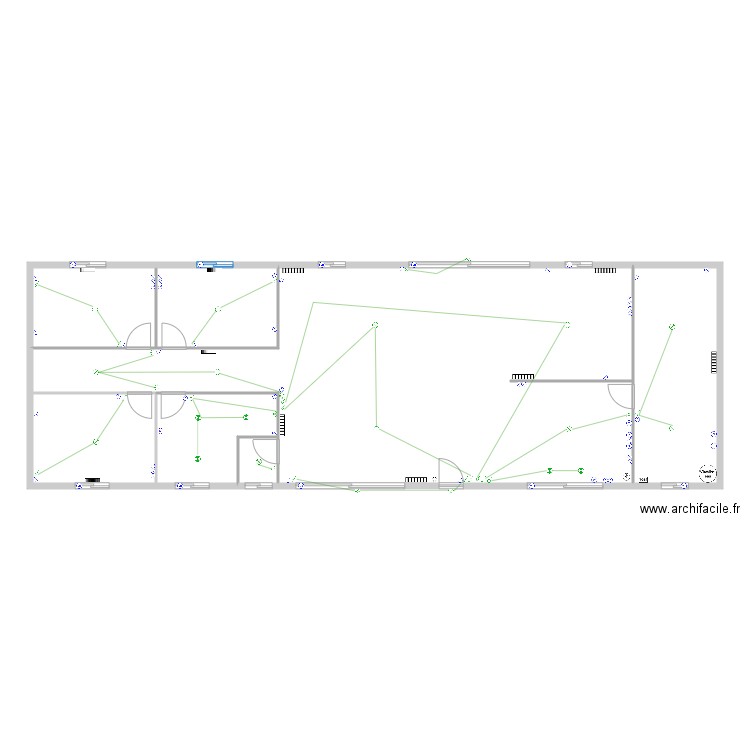 joubert . Plan de 7 pièces et 158 m2